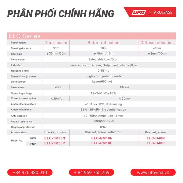  Akusense Laser Sensor - ELC-RM10N 