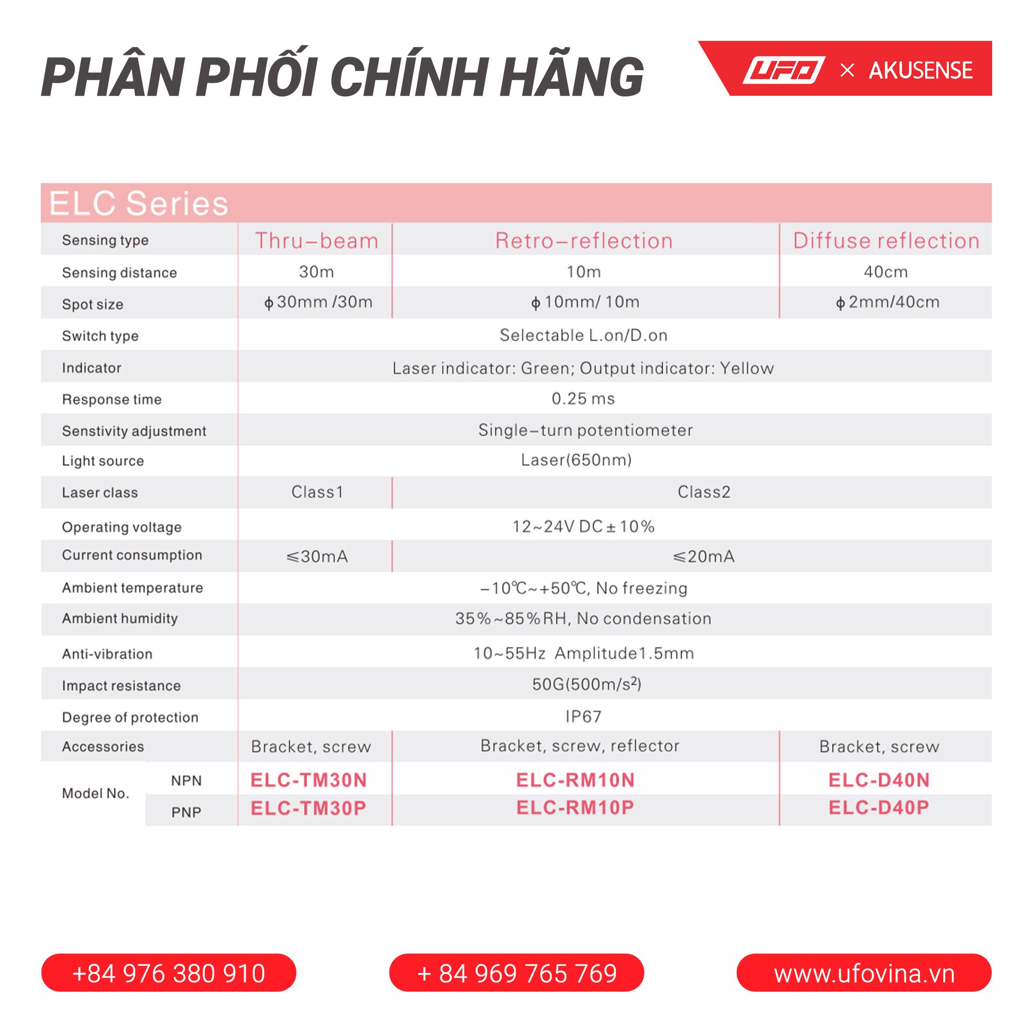  Akusense Laser Sensor - ELC-RM10N 