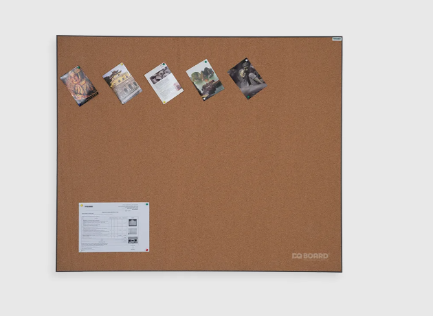  Bảng ghim lie (gỗ bần) khung nẹp N18 cafe 