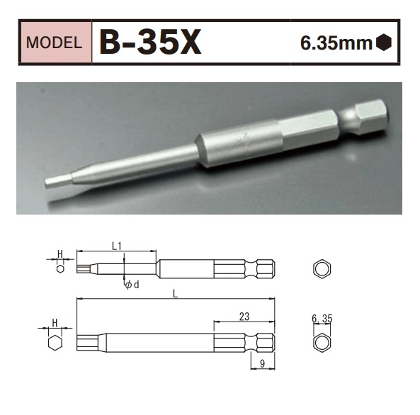  Mũi vặn vít lục giác BiX B-35X 