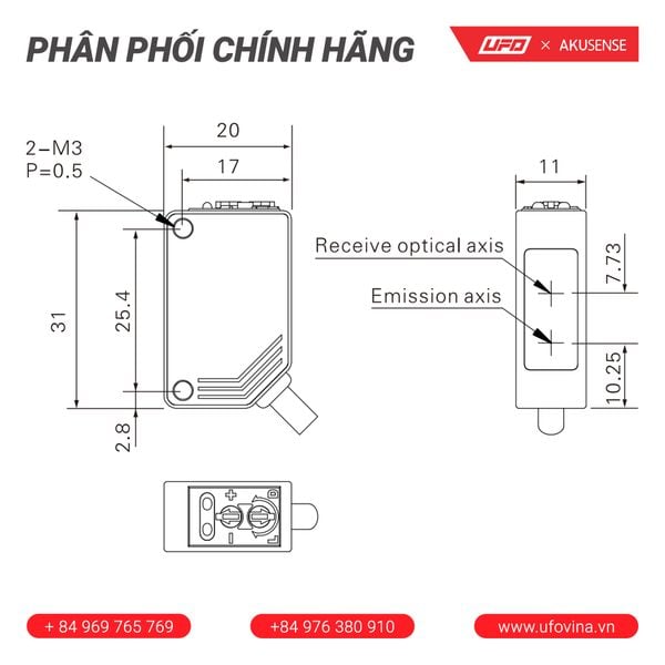  Akusense Background Suppression Sensor ESB-S10N 