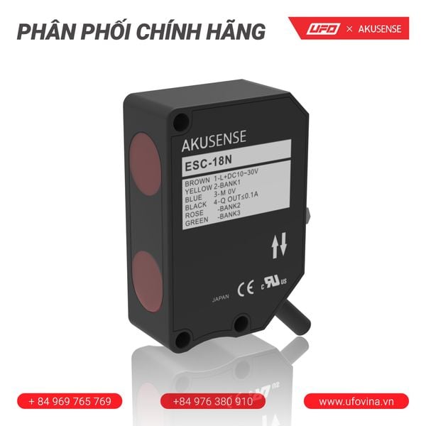  Akusense Color Mark/Detection Sensor ESC-18N 
