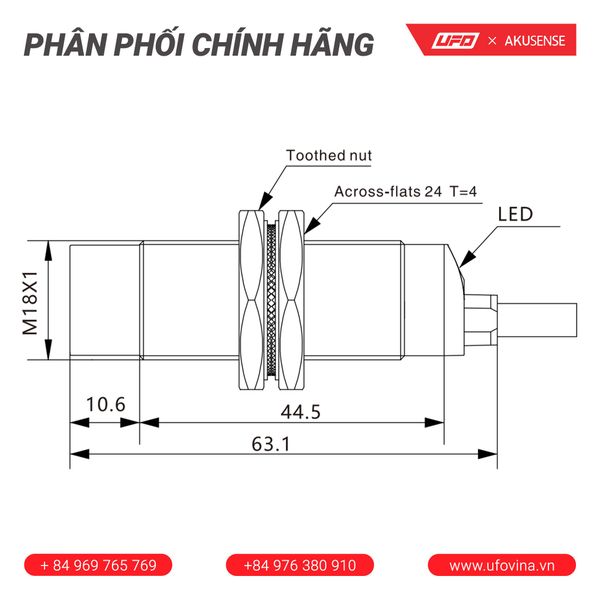  Akusense Extended Distance Sensor TLN18-16NO 
