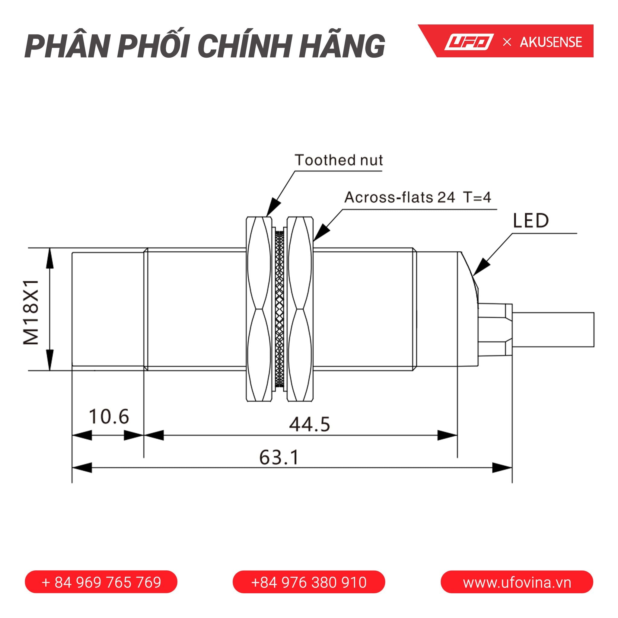  Akusense Extended Distance Sensor TLN18-16NO 