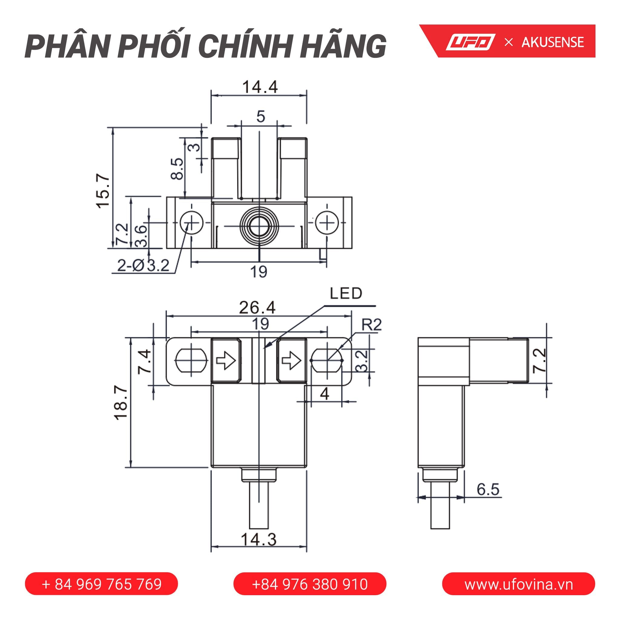  Akusense Slot Sensor SL-305N-W 