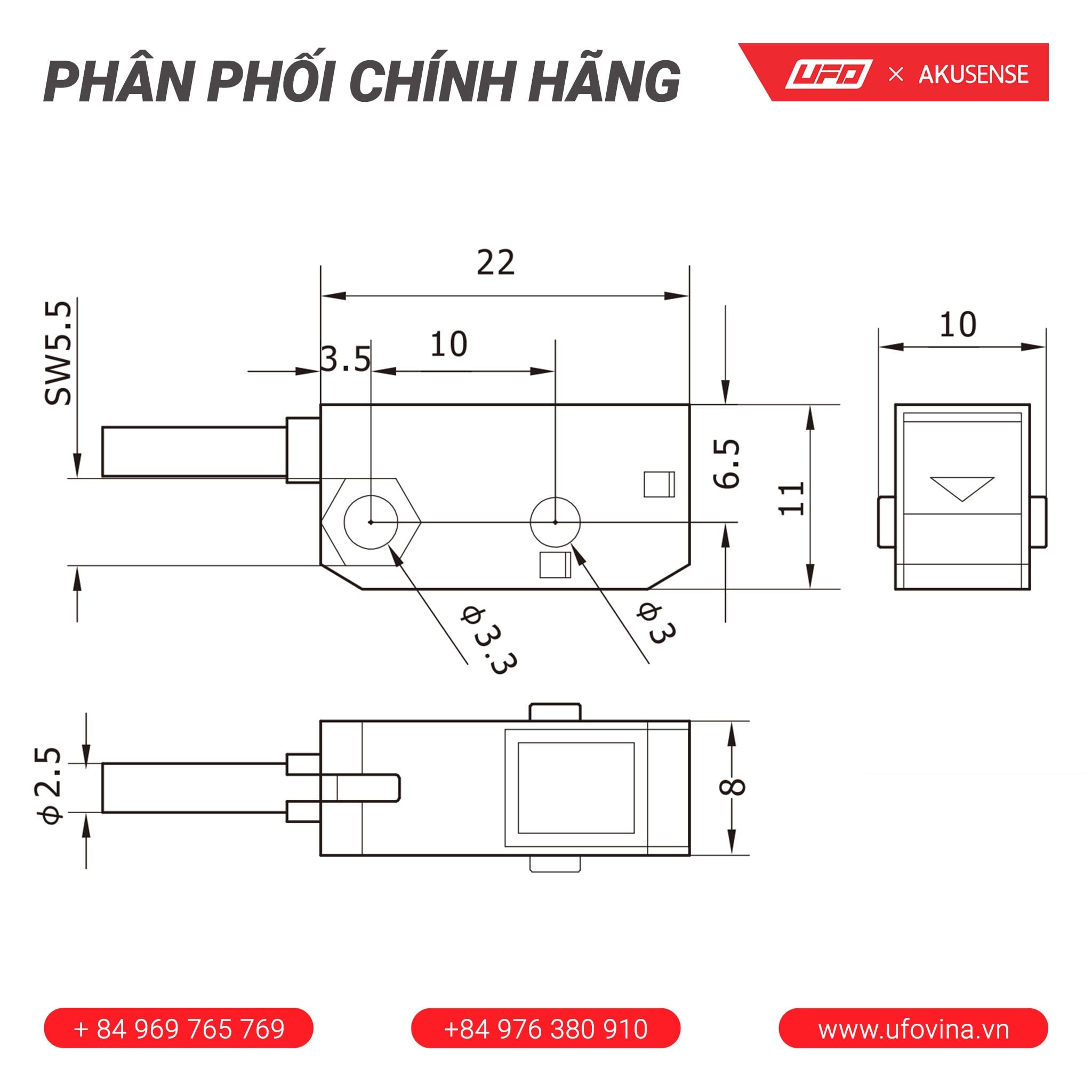  Akusense Square Sensor PTJ-T150NO-I 