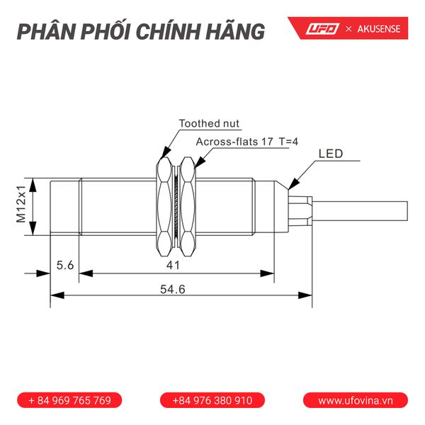  Akusense Standard Distance Sensor TRN12-04NO 