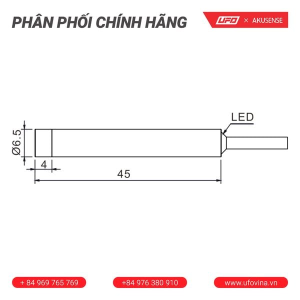  Akusense Standard Distance Sensor TRN6.5-02NO 