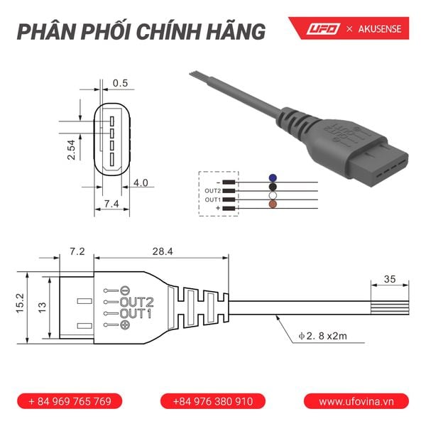  Akusense Connecting Cable ME-1007 