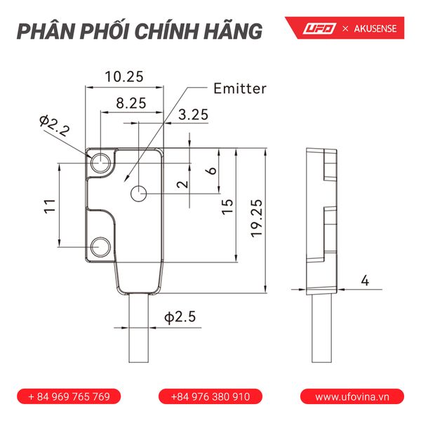  Akusense Thin Sensor UAK-TV50-4FNO 