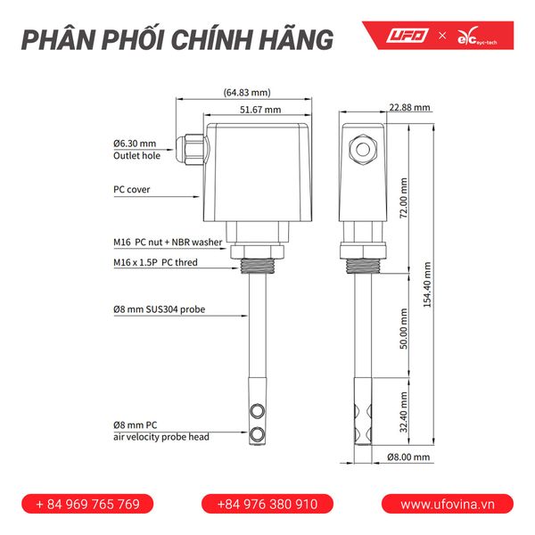  FTE120 OEM Air Flow Transmitter 