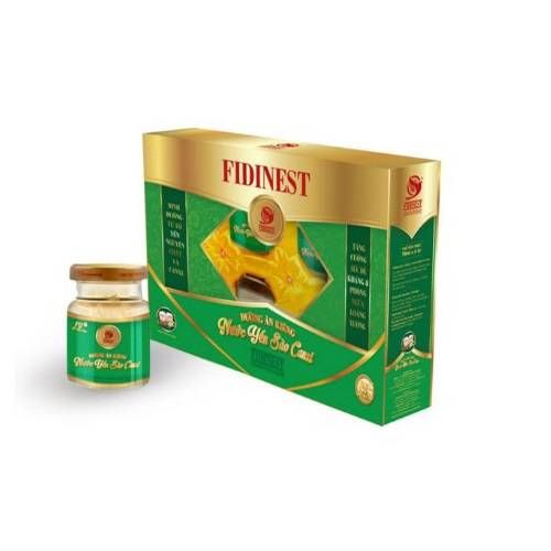 NƯỚC YẾN SÀO FIDINEST CANXI ĂN KIÊNG 12%_HỘP QUÀ 6 LỌ * 70ML