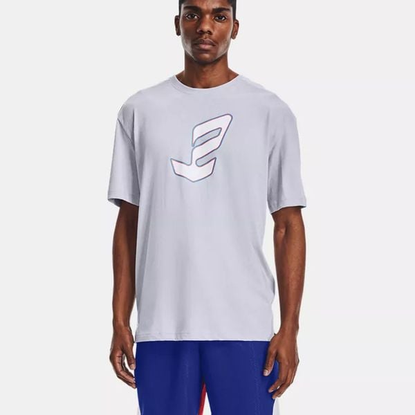 f1689 Bóng Rổ Nam Under Armour APP 1361971 Graphic Tees Embiid Logo Tee 1361971-011
