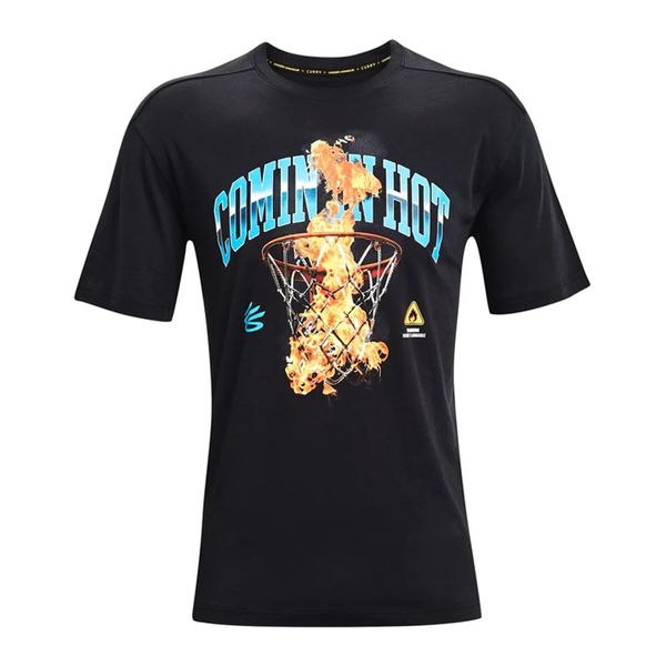 Áo Thun Bóng Rổ Nam Under Armour UA APP 1362006 Graphic Tees Curry Coming In Hot Tee 1362006-001