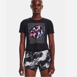 Áo Thun Chạy Bộ Nữ Under Armour UA App Run Anywhere Running T-Shirt W Black/Halo Gray 1373449-001