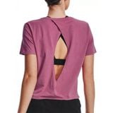 Áo Thun Chạy Bộ Nữ Under Armour UA App Run Anywhere Running T-Shirt W Pace Pink/Black/Reflec 1373449-669