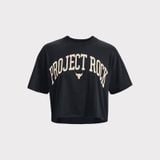 Áo Thun Tập luyện Nữ Under Armour UA App Project Rock Training T-Shirt W Black/Summit White 1373594-001