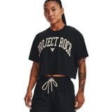 Áo Thun Tập luyện Nữ Under Armour UA App Project Rock Training T-Shirt W Black/Summit White 1373594-001