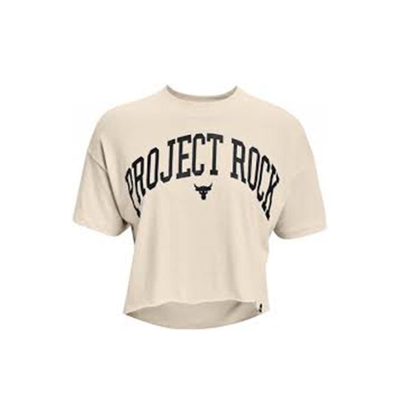 Áo Thun Tập luyện Nữ Under Armour UA App Project Rock Training T-Shirt W Summit White/Black 1373594-110