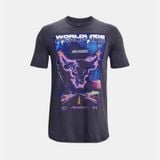 Áo Thun Tập luyện Nam Under Armour UA App Project Rock Training T-Shirt M Tempered Steel/White 1373747-558