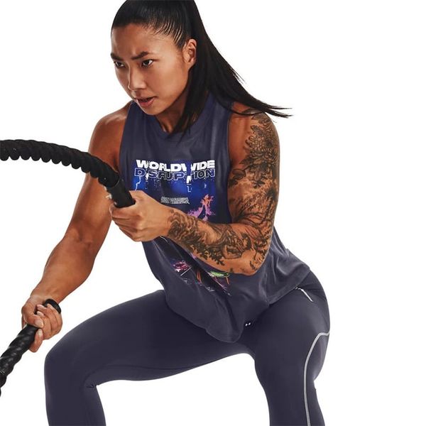 Áo Ba Lỗ Tập luyện Nữ Under Armour UA App Pjt Rock Worldwide Tank 1373775-558