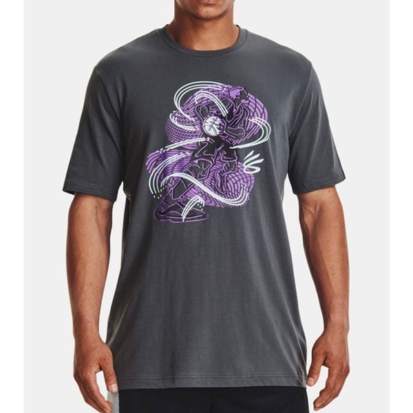 Áo Thun Bóng Rổ Nam Under Armour UA Curry Animated Sketch SS 1374209-012