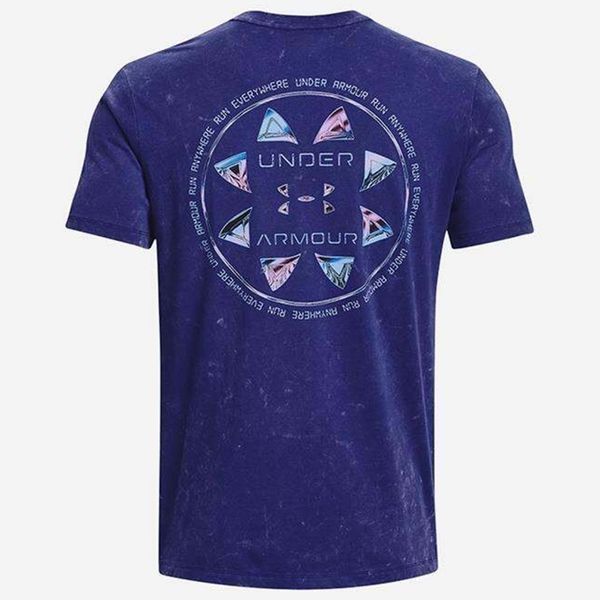 Áo Thun Chạy Bộ Nam Under Armour UA App Run Anywhere Running T-Shirt M Bauhaus Blue/Reflectiv 1374228-456