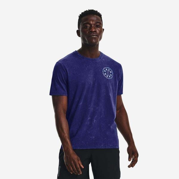 Áo Thun Chạy Bộ Nam Under Armour UA App Run Anywhere Running T-Shirt M Bauhaus Blue/Reflectiv 1374228-456