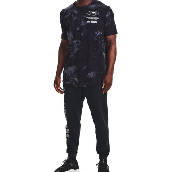 Áo Thun Tập luyện Nam Under Armour UA App Project Rock Training T-Shirt M BLACK/TEMPERED STEEL/ 1374843-001