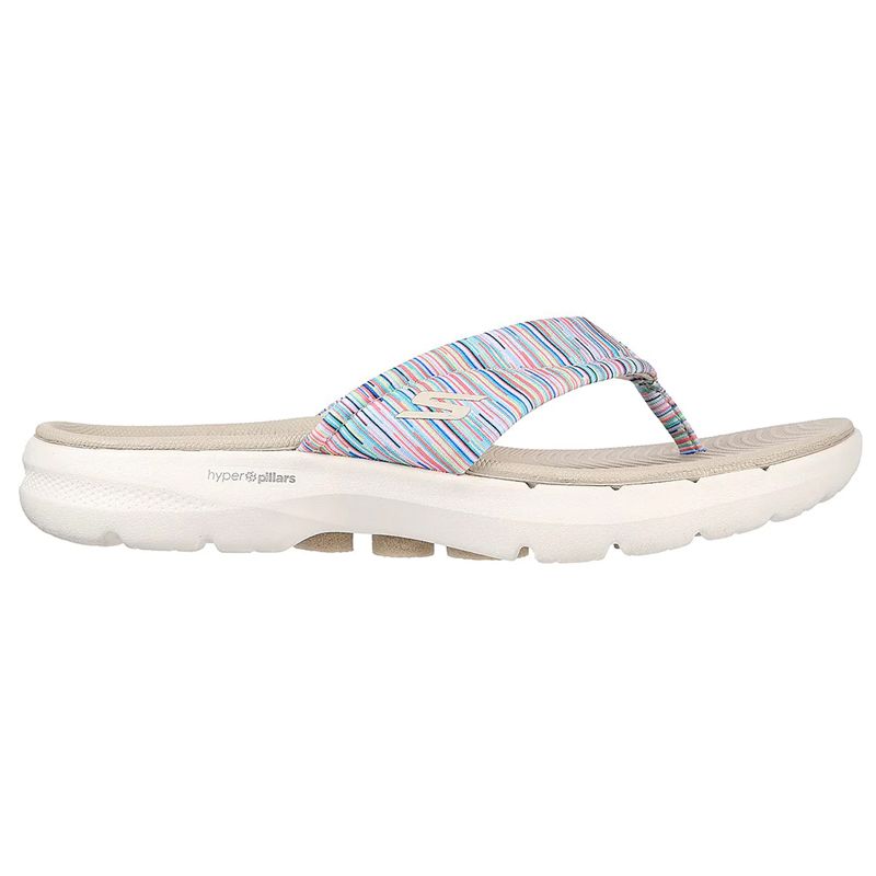 Dép Xỏ Ngón Thời Trang Nữ Skechers GO WALK 6 SANDAL-BRIGHT DAZE 141000-NTMT