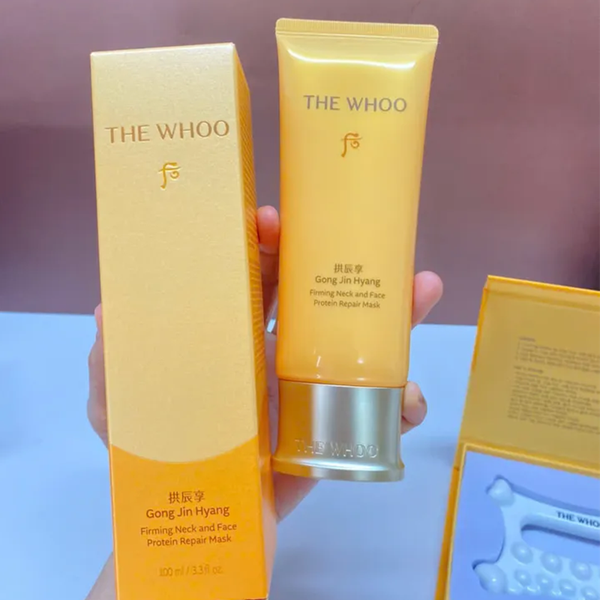 Mặt Nạ Ngủ Whoo Gongjinhyang Firming Neck and Face Protein Repair Mask 100ML Kèm cây lăn massage