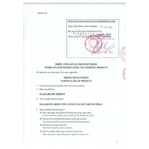 Nước Hoa Elizabeth Arden 5Th Avenue EDP 125ml