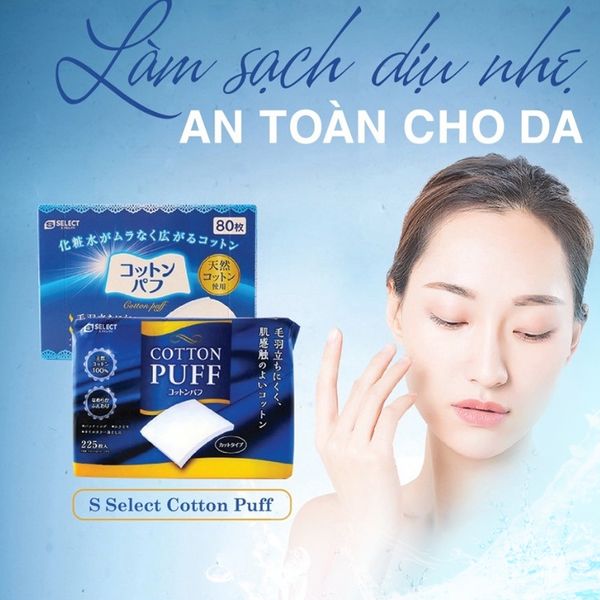 Bông Tẩy Trang S Select Cotton Puff 80 Miếng
