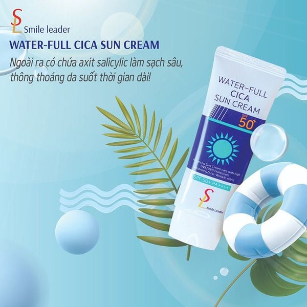 Kem Chống Nắng Ngăn Ngừa Lão Hoá Smile Leader Premium Anti UV Sun Cream SPF 50+ PA++++ 60ml Dành cho da dầu (Xanh)
