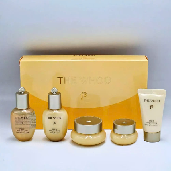 Combo Kem Dưỡng Ẩm The Whoo Gong Jin Hyang Firming Cream 10ml Và Sữa Rửa Mặt The Whoo Gongjinhyang Clarifying Foam Cleanser 13ml (Hàng tách set)