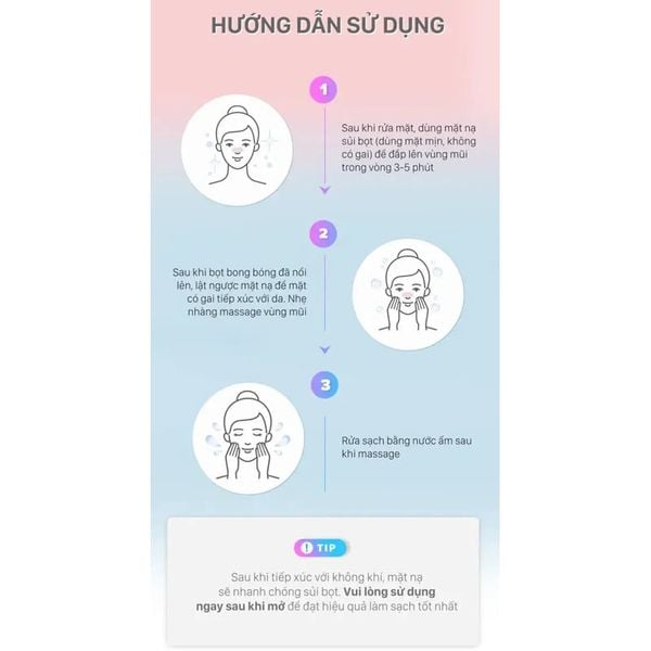 Combo 10 Mặt Nạ Sủi Bọt Thanh Lọc Mụn Đầu Đen Vùng Mũi CNP Anti-Pore Blackhead Bubble Nose Pack 4gx10