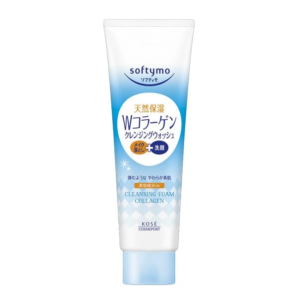 Sữa Rửa Mặt & Tẩy Trang Tạo Bọt Dưỡng Ẩm Bổ Sung Collagen Softymo 190G