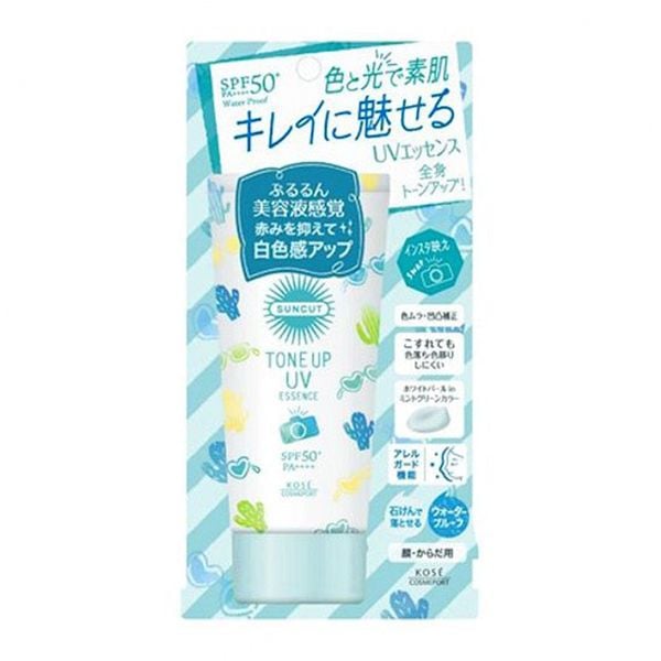 Tinh Chất Chống Nắng Nâng Tone Làm Dịu Sắc Tố Đỏ Trên Da Kose Suncut 80g