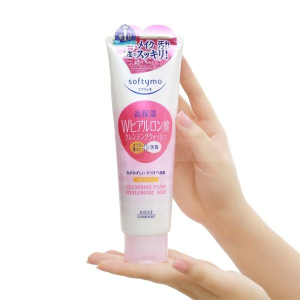Sữa Rửa Mặt & Tẩy Trang Tạo Bọt Dưỡng Ẩm Bổ Sung Acid Hyaluronic Softymo 190G