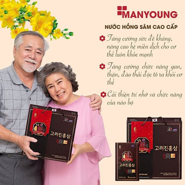 Nước Hồng Sâm 6 Năm Tuổi ManYoung Giúp Tăng Cường Sinh Lực, Phục Hồi Sức Khoẻ Hiệu Quả - 30 gói