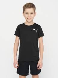 Áo Thun Thời Trang Bé Trai Puma ACTIVE Small Logo Tee B Black 586980_01