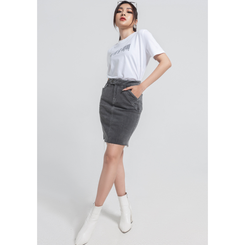 Váy denim nữ dáng bút chì VSIXTYFOUR
