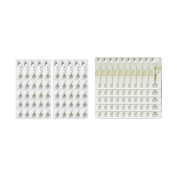 Combo 50 Kem Chống Nắng Bảo Vệ Cải Thiện Nếp Nhăn Whoo Wrinkle Sun Cream SPF50+/PA+++ 1mlx50 Và Combo 50 Gói Tẩy Da Chết Dạng Gel Whoo Brightening Peeling Gel 1mlx50