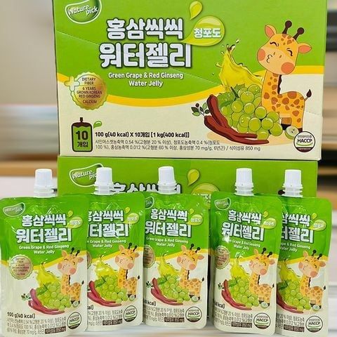 (HSD: 7/2025) Thạch Hồng Sâm Nho Xanh Sturdy 100Gr*10 Gói (MAS)