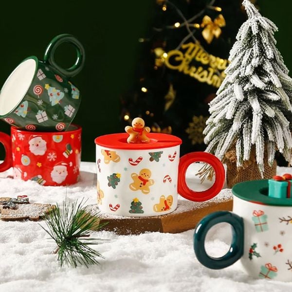 Ly Sứ Giáng Sinh Màu Xanh Mẫu NNG004