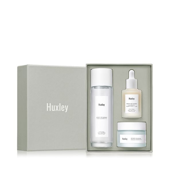 (HSD: 7/2023) Bộ Dưỡng Ẩm, Phục Hổi Và Chống Lão Hóa Huxley Antioxidant Trio Set (30ml-50ml-120ml)