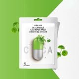 Hộp 10 Miếng Mặt Nạ Rau Má Hỗ Trợ Phục Hồi, Dịu Da Lebelage Dr.Capsule Cica Mask Pack 25mlx10