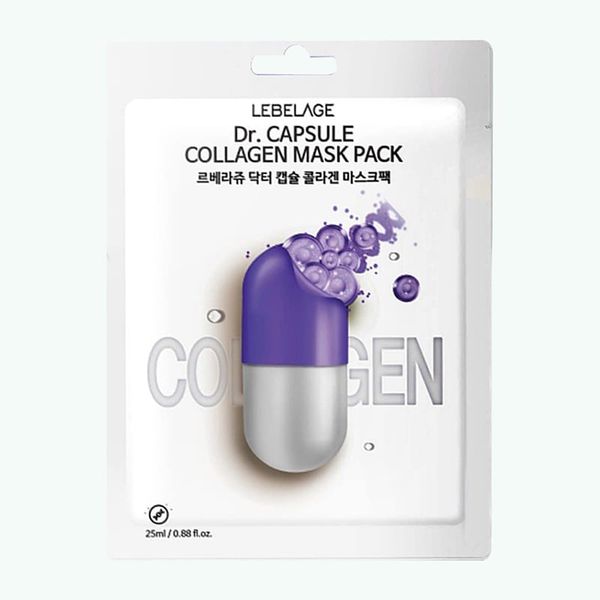 Hộp 10 Miếng Mặt Nạ Tăng Độ Đàn Hồi, Ngừa Lão Hóa Lebelage Dr.Capsule Collagen Mask Pack 25mlx10