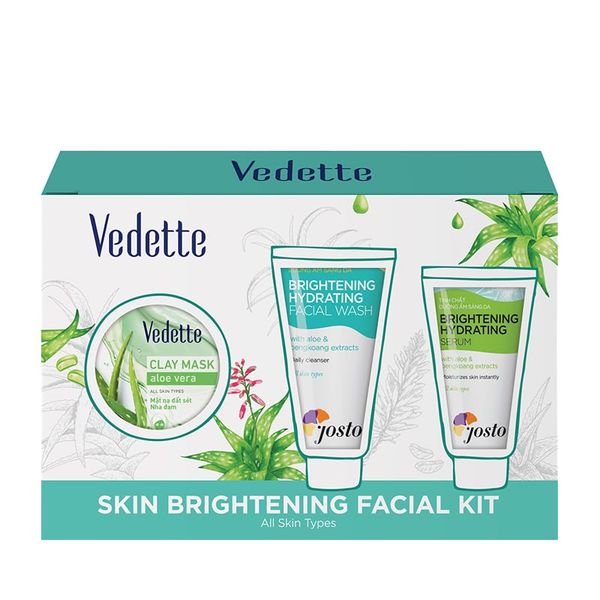 (HSD: 2/2025) Bộ 3 Sản Phẩm Dưỡng Ẩm Sáng Da Tinh Chất Nha Đam Vedette