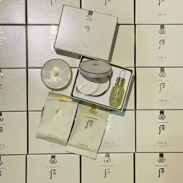 (HSD: 12/2026) Full Size Phấn Nước Trang Điểm Ngăn Lão Hóa Whoo Gongjinhyang Mi Luxury Golden Cushion 13G (Hàng Tách Set)